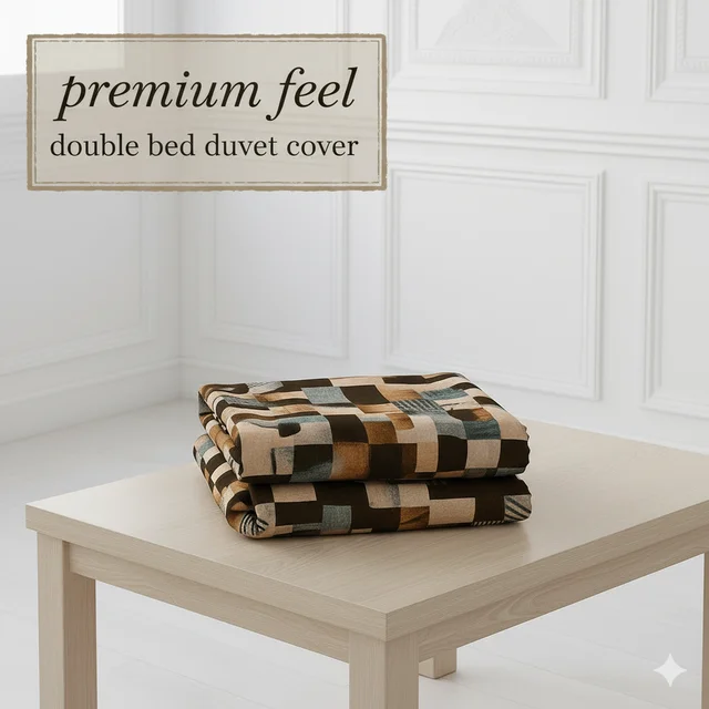 Morado MORADO 190 GSM Flannel Super Soft Warm Single Blanket for Winters - 60x90 Inches, Brown BeigeBlocks - Brown Beige Blocks