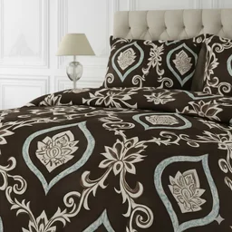 Morado MORADO 190 GSM Flannel Super Soft Warm Double Blanket for Winters - 90x90 Inches, Brown Leaves - Brown Leaves