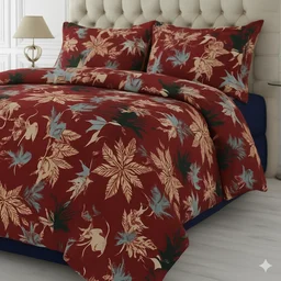 Morado MORADO 190 GSM Flannel Super Soft Warm Single Blanket for Winters - 60x90 Inches, Red Leaves - Red Leaves