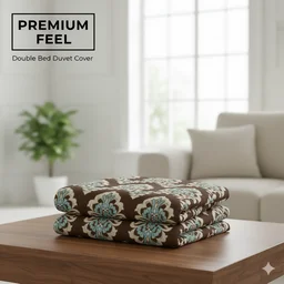 Morado MORADO 190 GSM Flannel Super Soft Warm Double Blanket for Winters - 90x90 Inches, Brown Leaves - Brown Leaves