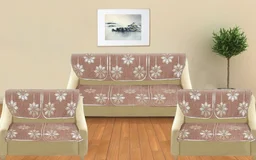 MORADO 7 Seater Sofa Cover Sofa Panel Premium Quality, Chenille for Ultimate Protection and Style Durable, 3+2+2Settee Slipcover in Peach, - Peach