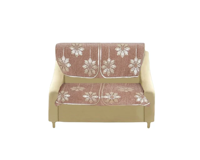 MORADO 7 Seater Sofa Cover Sofa Panel Premium Quality, Chenille for Ultimate Protection and Style Durable, 3+2+2Settee Slipcover in Peach, - Peach