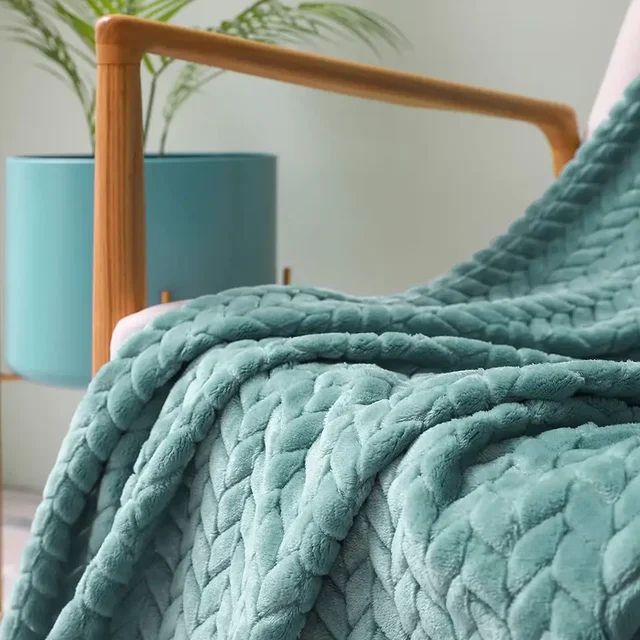 Morado MORADO 230 GSM Flannel Super Soft Warm Single Blanket for Winters - 60x90 Inches, Aqua - Aqua