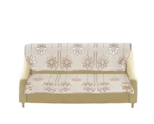 MORADO 7 Seater Sofa Cover Sofa Panel Premium Quality, Chenille for Ultimate Protection and Style Durable, 3+2+2 Settee Slipcover in Off White, - Off White