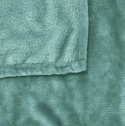 MORADO 190 GSM Flannel Super Soft Warm Double Bed Bedsheet with 2 Pillow Covers for Winters - 90x100 Inches, Sea Green - Sea Green