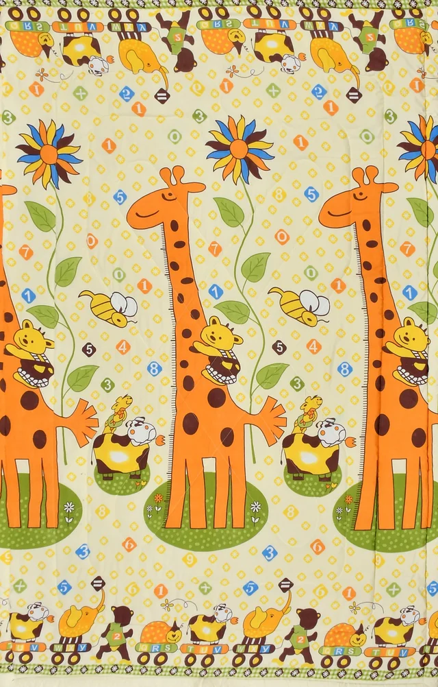 MORADO Glace Cotton Printed Reversible 150 GSM AC Comforter/Quilt/Blanket for Single Bed (60x90 Inches) Lemon Yellow - 90x100 Inches, Lemon Yellow