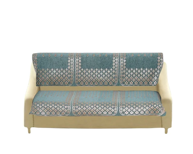 MORADO 7 Seater Sofa Cover Sofa Panel Premium Quality, Chenille for Ultimate Protection and Style Durable, 3+2+2 Settee Slipcover in Sea Green, - Sea Green