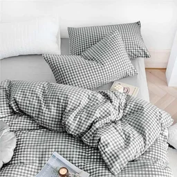 MORADO Glace Cotton Single Duvet Cover/Rajai Cover/Blanket Cover with Zipper (60x90 Inches) - 60x90 Inches, Grey