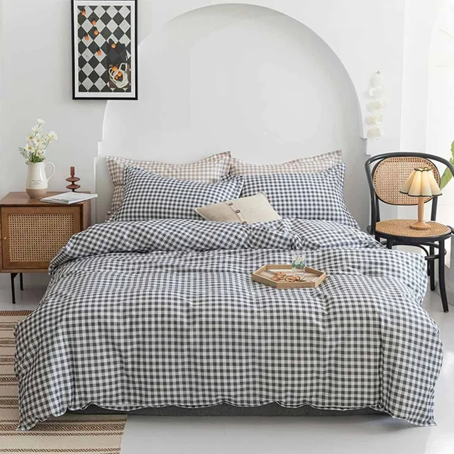 MORADO Glace Cotton Double Duvet Cover/Rajai Cover/Blanket Cover with Zipper (90x100 Inches) - Grey