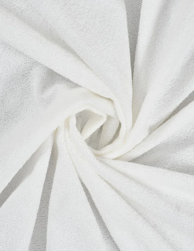 MORADO Water Resistant Terry Cotton Queen/King Size Elastic Fitted Mattress Protector (60x78x12 inches - Fits Up to 12 inches Mattress), White - 60x78x12 Inches, White