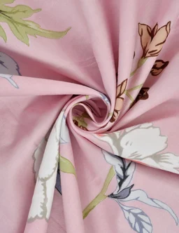 MORADO Glace Cotton King Size Bedsheet with 2 Pillow Covers with Frill (108x108, Inches) - 108x108 Inches, Pink