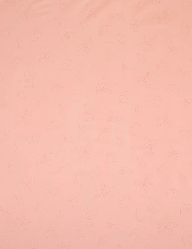 MORADO Glace Cotton Double Duvet Cover/Rajai Cover/Blanket Cover with Zipper (90x100 Inches, Peach Leaf) - Peach