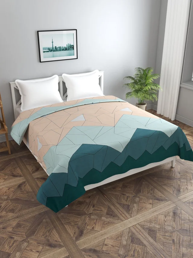 MORADO Glace cotton Double Bed Quilt Cover / Duvet Cover / Rajai Cover / Blanket Cover with Zipper (90x100 Inches) - Multicolor