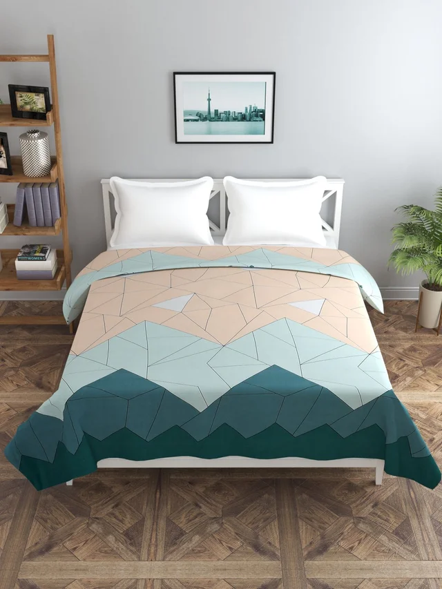 MORADO Glace cotton Double Bed Quilt Cover / Duvet Cover / Rajai Cover / Blanket Cover with Zipper (90x100 Inches) - Multicolor