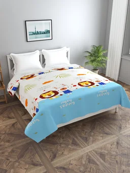 MORADO Glace Cotton Double Bed Quilt Cover / Duvet Cover / Rajai Cover / Blanket Cover with Zipper (90x100 Inches) - Multicolor