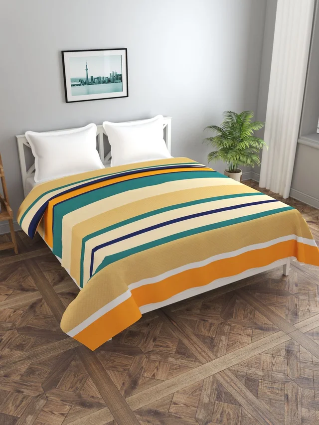 MORADO Glace cotton Double Bed Quilt Cover / Duvet Cover / Rajai Cover / Blanket Cover with Zipper (90x100 Inches) - Multicolor