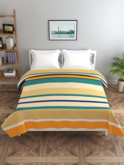 MORADO Glace cotton Double Bed Quilt Cover / Duvet Cover / Rajai Cover / Blanket Cover with Zipper (90x100 Inches) - Multicolor