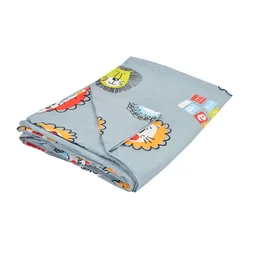 MORADO Glace Cotton Double Bed Quilt Cover / Duvet Cover / Rajai Cover / Blanket Cover with Zipper (90x100 Inches) - Grey