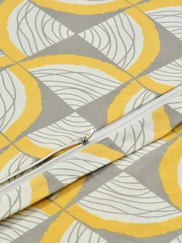 MORADO Glace Cotton Single / Duvet Cover / Rajai Cover / Blanket Cover with Zipper (60x90 Inches, Yellow Grey) - Pink