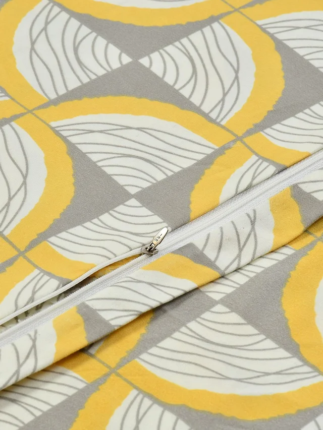 MORADO Glace Cotton Single / Duvet Cover / Rajai Cover / Blanket Cover with Zipper (60x90 Inches, Yellow Grey) - Pink