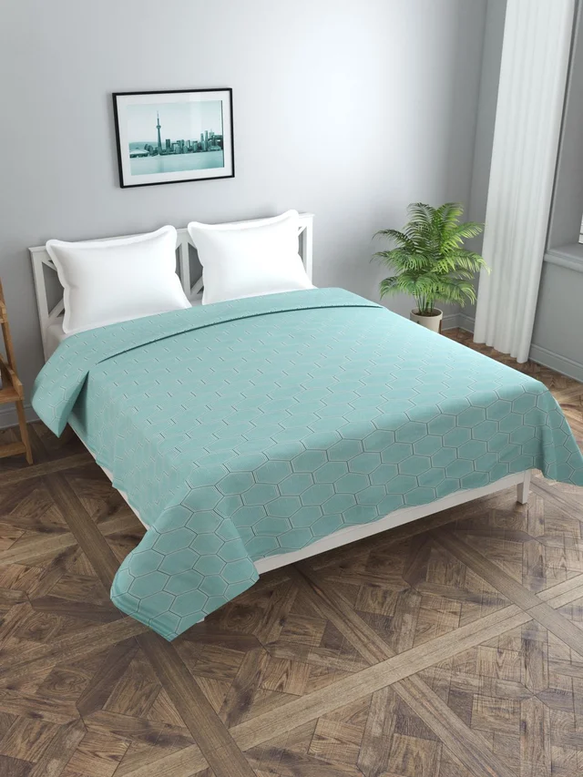 MORADO Glace Cotton Double Duvet Cover/Rajai Cover/Blanket Cover with Zipper (90x100 Inches) - 90x100 Inches