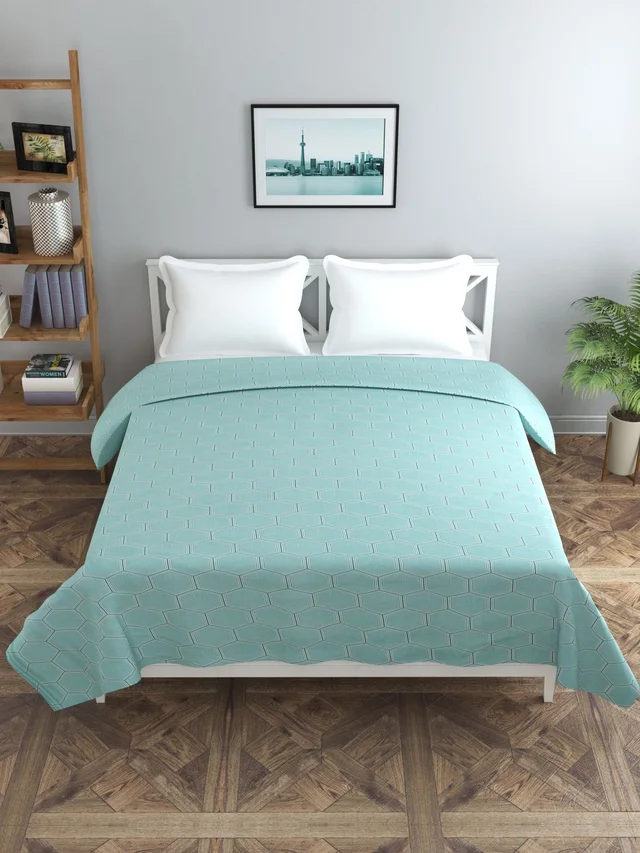 MORADO Glace Cotton Double Duvet Cover/Rajai Cover/Blanket Cover with Zipper (90x100 Inches) - 90x100 Inches