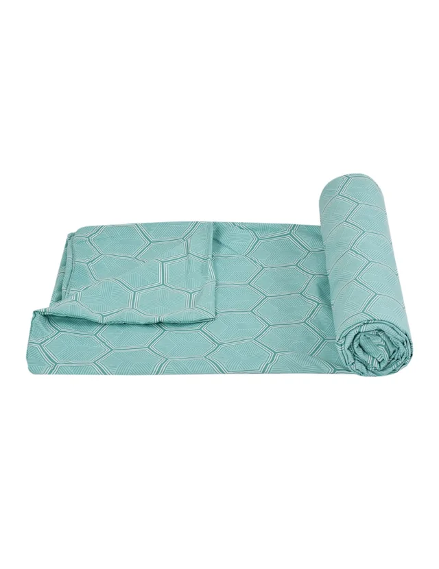 MORADO Glace Cotton Double Duvet Cover/Rajai Cover/Blanket Cover with Zipper (90x100 Inches) - 90x100 Inches