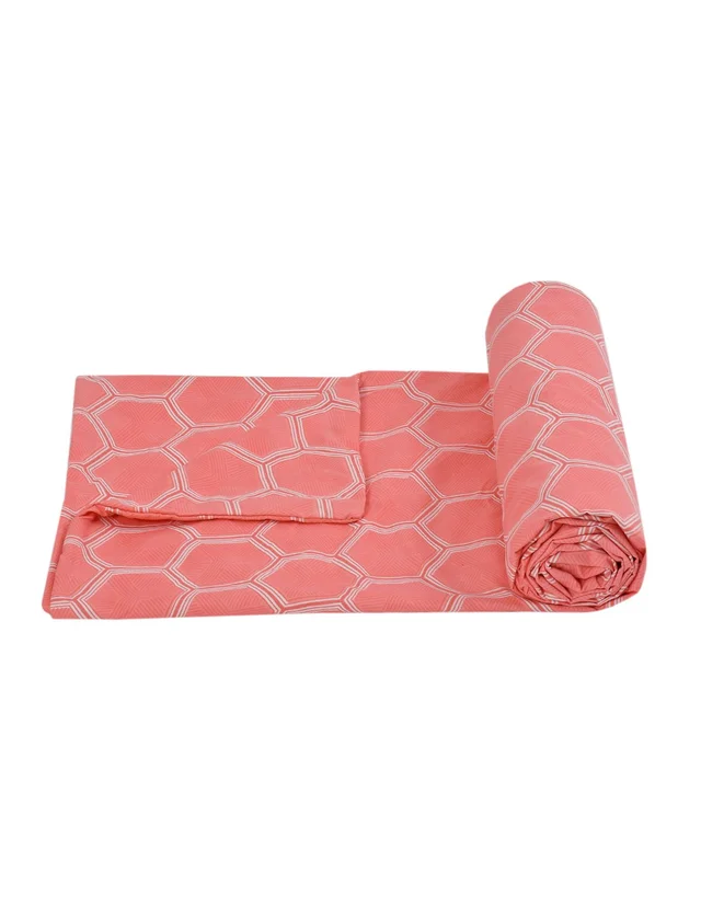 MORADO Glace Cotton Double Duvet Cover/Rajai Cover/Blanket Cover with Zipper (90x100 Inches) - 90x100 Inches