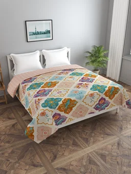 MORADO Glace Cotton Double Duvet Cover/Rajai Cover/Blanket Cover with Zipper (90x100 Inches) - 90x100 Inches