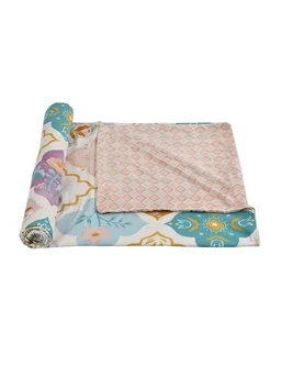 MORADO Glace Cotton Double Duvet Cover/Rajai Cover/Blanket Cover with Zipper (90x100 Inches) - 90x100 Inches