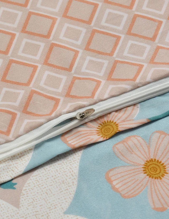 MORADO Glace Cotton Double Duvet Cover/Rajai Cover/Blanket Cover with Zipper (90x100 Inches) - 90x100 Inches