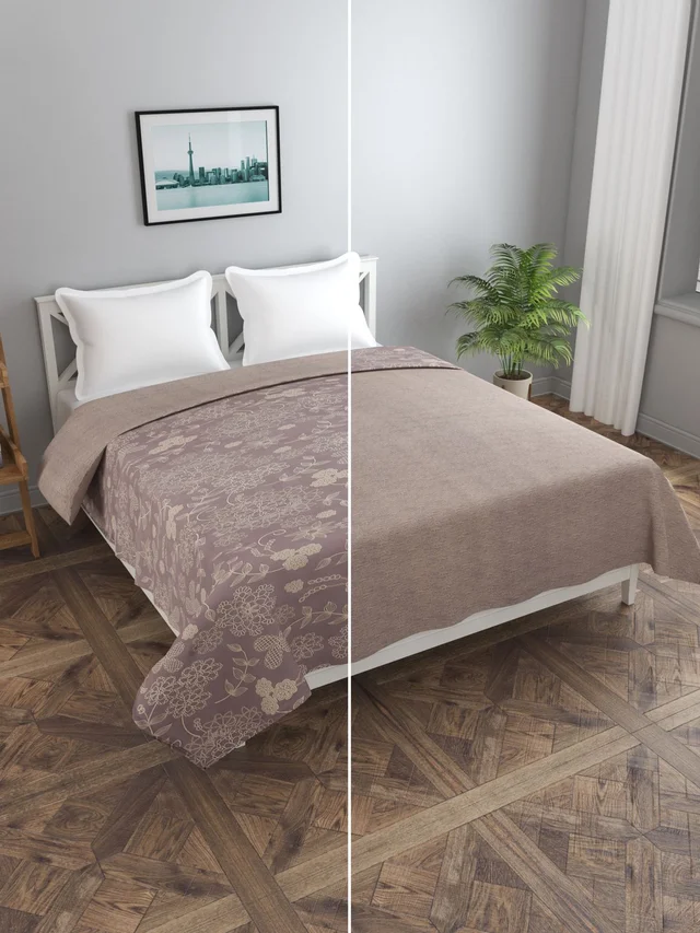 MORADO Glace Cotton Double Duvet Cover/Rajai Cover/Blanket Cover with Zipper (90x100 Inches) - 90x100 Inches