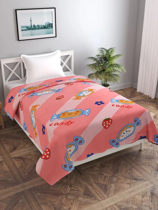 MORADO Glace Cotton Single Bed Size Quilt Cover / Duvet Cover / Rajai Cover / Blanket Cover with Zipper (60x90 Inches)