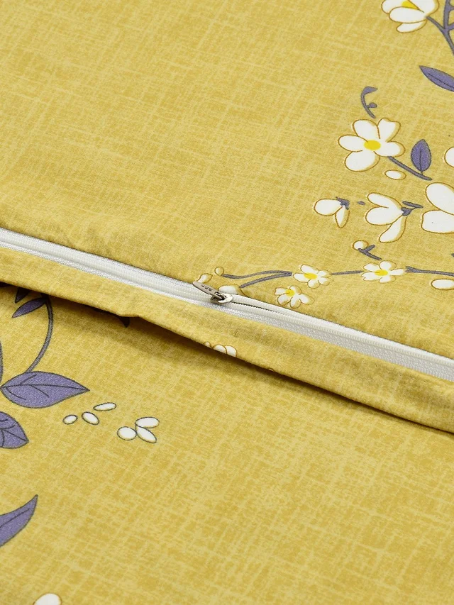 MORADO Glace Cotton Single / Duvet Cover / Rajai Cover / Blanket Cover with Zipper (60x90 Inches, Light Green) - Green