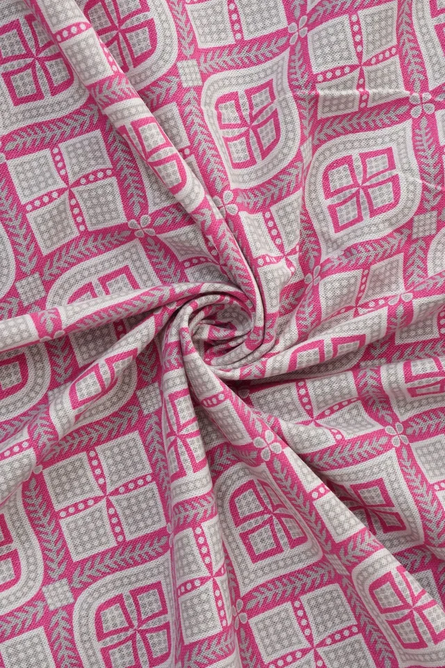 MORADO Premium Cotton Casement Double Bed Bedsheet with 2 Pillow Covers (90x100 Inches) - Pink
