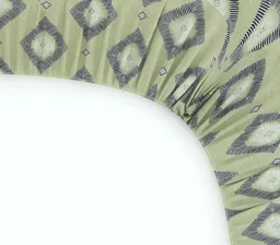 MORADO Premium Glace Cotton Elastic Fitted Double Bedsheet with 2 Pillow Covers (72x78x8 Inches) - 72x78x8 Inches