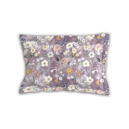 Morado MORADO Premium Glace Cotton Single Flat Bedsheet with 1 King Size Pillow Cover (60x90 Inches)-Purple - 60x90 inches