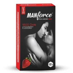Manforce Condoms Strawberry 1500 Dots (10 Pcs)