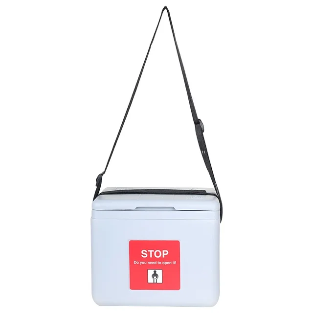 FAIRBIZPS Short Range Vaccine Carrier Box, Vaccine Transport Box with 2 Ice Packs, Vaccine Carriers For Hospital, Temperature Controller Vaccine Storage capacity 0.90 Ltr - GREY