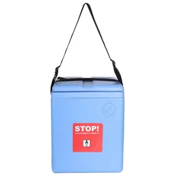 FAIRBIZPS 4 Ice Pack Vaccine Storage Carrier Box Portable CFC- Free Polyurethane Controller Vaccine Storage Box with Integral, Hinged Lid & Stopper (1.67 Ltr.) (Blue) - BLUE