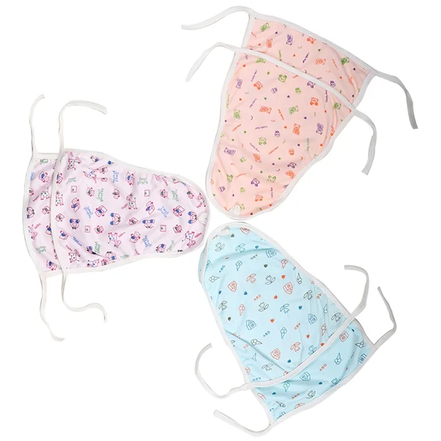 FAIRBIZPS Soft Cotton Baby Langot Cloth Diapers Washable Skin Friendly Baby Langot Reusable Cloth Nappies - Set of 6 (Pink Blue and Orange)