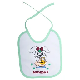 FAIRBIZPS Soft Cotton Baby Bibs Washable Waterproof 7 Days Printed Baby Bibs Apron for Baby Feeding (Pack of 7)