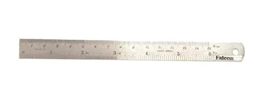 FAIRBIZPS Braille Stainless Steel Scale 6inch Pack of 2