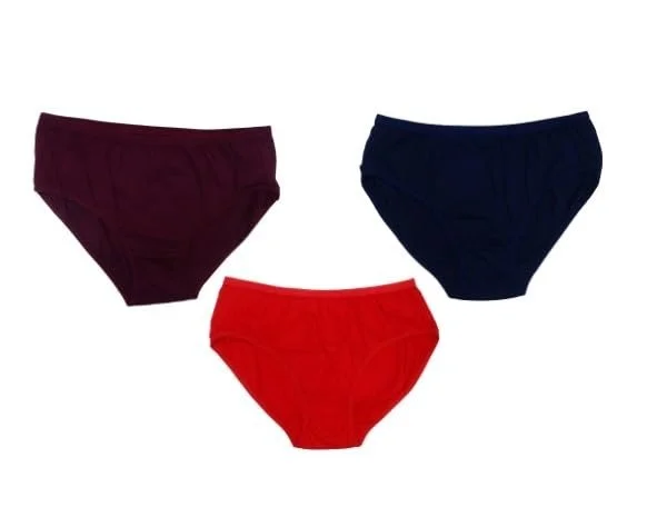 FAIRO STORE Women's Cotton (L Size 90 cm) Panties Comfortable Solid Hipster Multicolor Panties (Pack of 3) - L Size (90 cm)