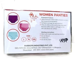 FAIRO STORE Women's Cotton Panties Comfortable Solid Panties Multicolor(XXL 100 cm) Panties (Pack of 3) - XXL (100 cm)