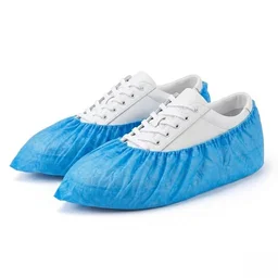 FAIRBIZPS Disposable PPE Hygiene Combo Pack with 50 Pcs Bouffant Caps & 50 Pairs Shoe Covers | Breathable Protective Kit for Hospital Kitchen Lab Cleaning & Hygiene Use