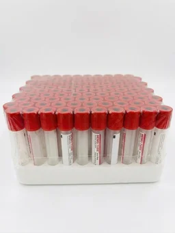 Fairbizps Store Non Vacuum Blood Collection Tube With Clot Activator Red Cap 4ml Sterile Serum Tubes Pack Of 100 For Lab Diagnostic Use - Red