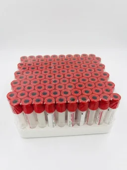 Fairbizps Store Non Vacuum Blood Collection Tube With Clot Activator Red Cap 4ml Sterile Serum Tubes Pack Of 100 For Lab Diagnostic Use - Red