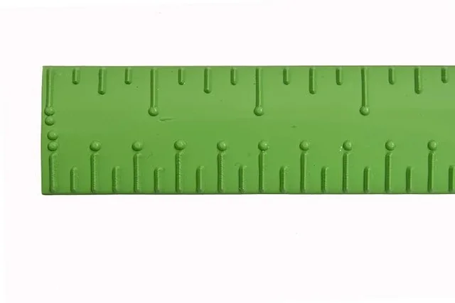 fairbizps Braille Plastic Steel Scale 6inch - 6 inch