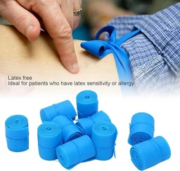 FAIRBIZPS Rubber Tourniquet - Elastic, Disposable, 1x18.1in - For Adults, Kids, Patients - Medical Grade (PAC OF 10)